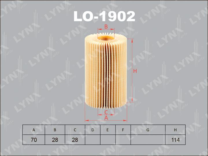 LYNXauto LO-1902 Oil Filter LO1902