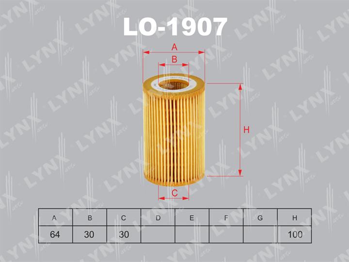 LYNXauto LO-1907 Oil Filter LO1907