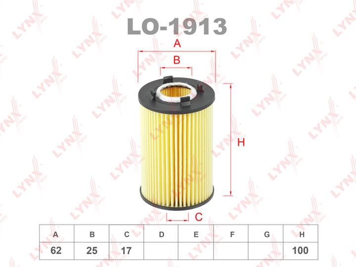 LYNXauto LO-1913 Oil Filter LO1913