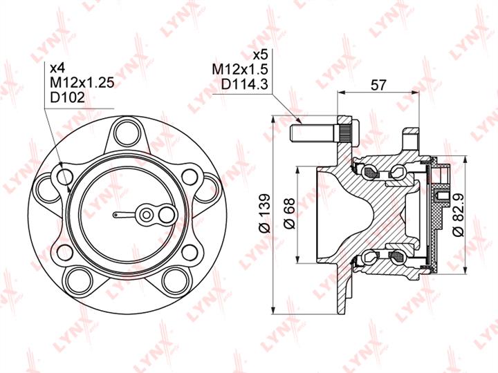 LYNXauto WH-1496 Wheel bearing kit WH1496