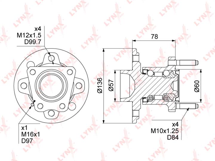 LYNXauto WH-1194 Wheel bearing kit WH1194