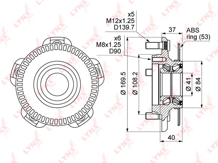 LYNXauto WH-1054 Wheel bearing kit WH1054