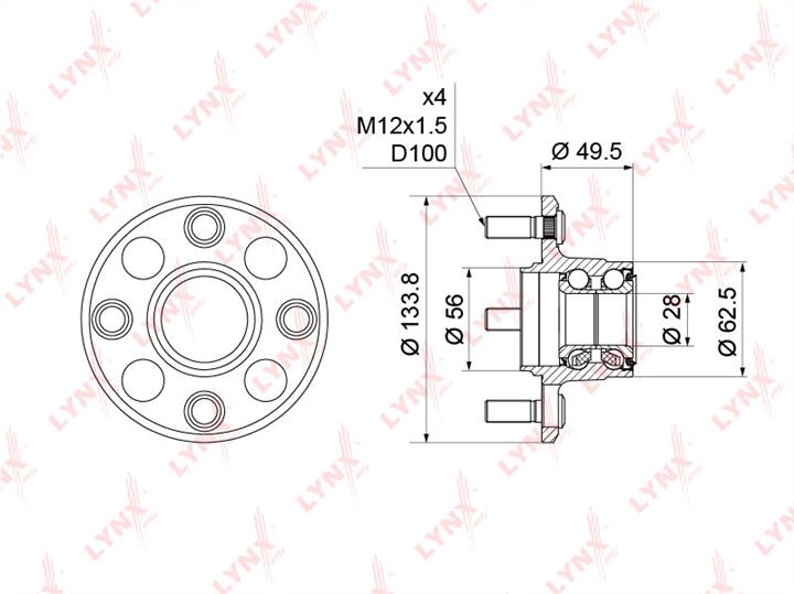 LYNXauto WH-1203 Wheel bearing kit WH1203
