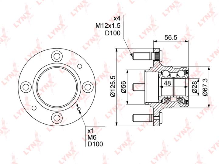 LYNXauto WH-1128 Wheel bearing kit WH1128
