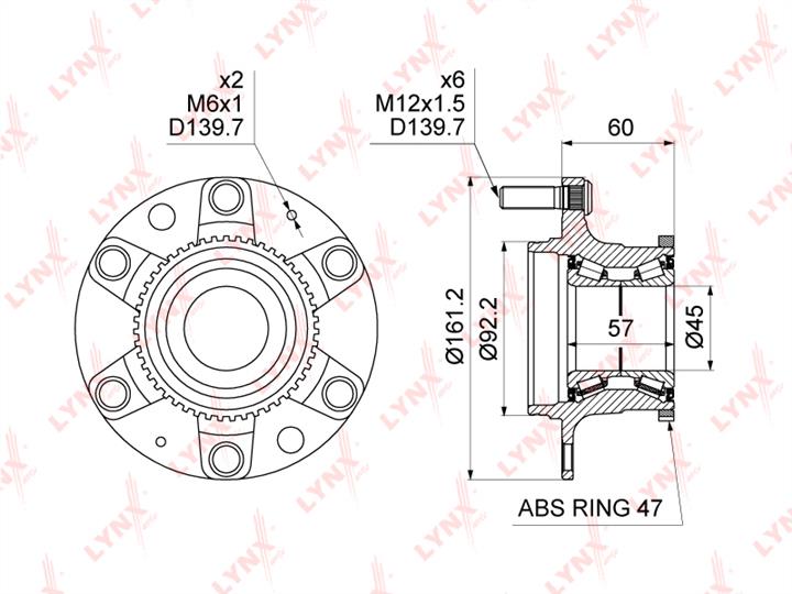 LYNXauto WH-1156 Wheel bearing kit WH1156