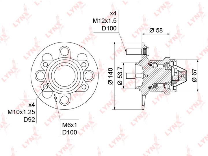 LYNXauto WH-1239 Wheel bearing kit WH1239