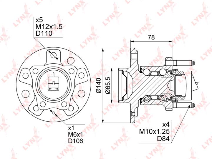 LYNXauto WH-1110 Wheel bearing kit WH1110