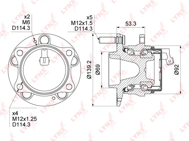 LYNXauto WH-1242 Wheel bearing kit WH1242