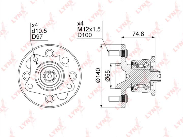 LYNXauto WH-1378 Wheel bearing kit WH1378