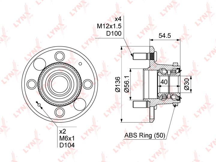 LYNXauto WH-1098 Wheel bearing kit WH1098
