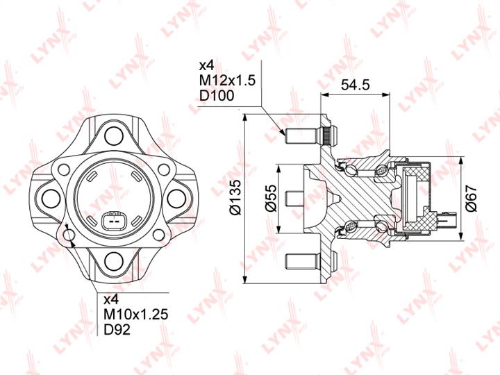 LYNXauto WH-1204 Wheel bearing kit WH1204