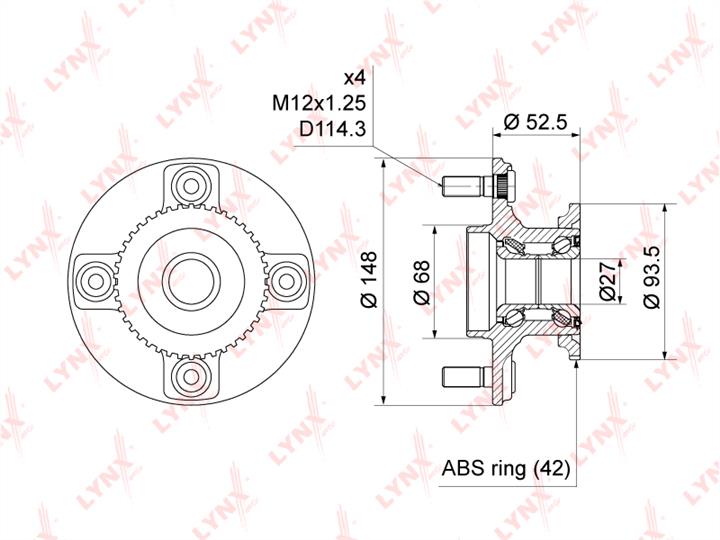 LYNXauto WH-1459 Wheel bearing kit WH1459