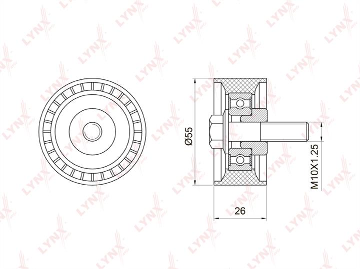 LYNXauto PB-3012 Tensioner pulley, timing belt PB3012