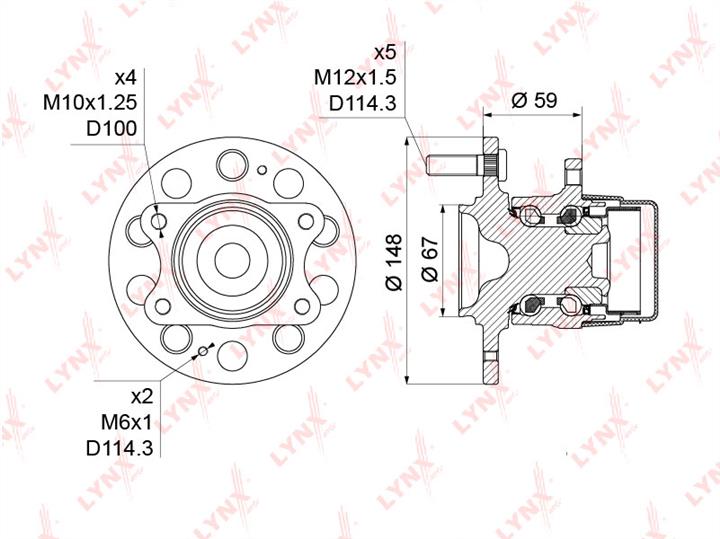 LYNXauto WH-1207 Wheel bearing kit WH1207