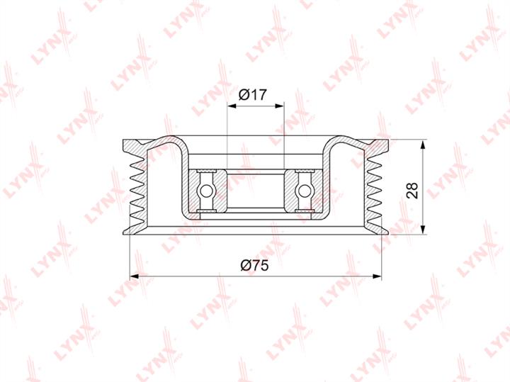 LYNXauto PB-5144 V-ribbed belt tensioner (drive) roller PB5144