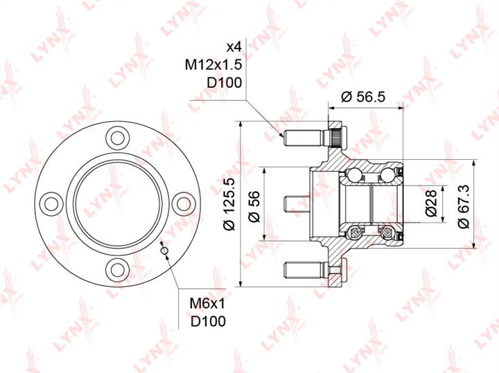 LYNXauto WH-1223 Wheel bearing kit WH1223