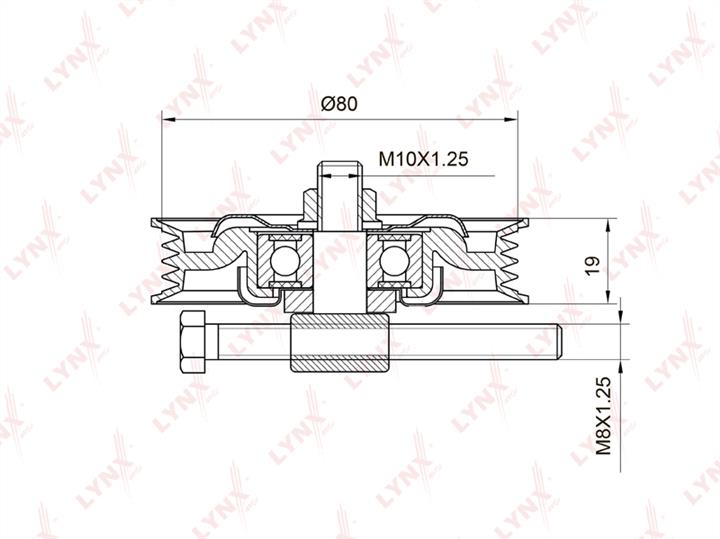 LYNXauto PB-5021 V-ribbed belt tensioner (drive) roller PB5021