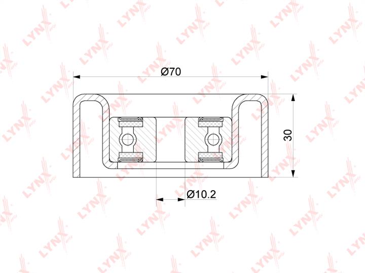 LYNXauto PB-7240 V-ribbed belt tensioner (drive) roller PB7240