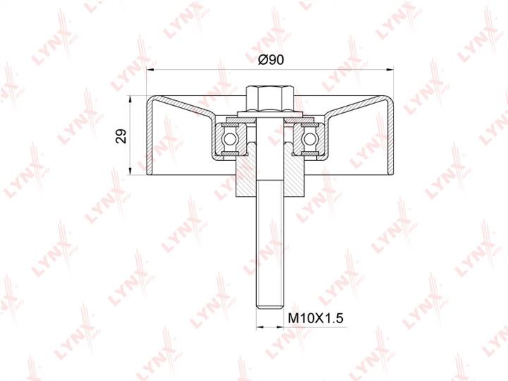 LYNXauto PB-7141 V-ribbed belt tensioner (drive) roller PB7141