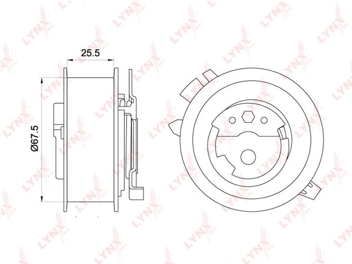 LYNXauto PB-1251 Tensioner pulley, timing belt PB1251