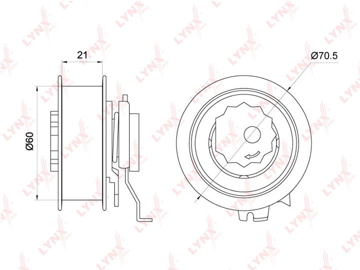 LYNXauto PB-1262 Tensioner pulley, timing belt PB1262