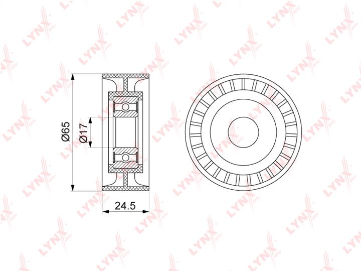 LYNXauto PB-5139 V-ribbed belt tensioner (drive) roller PB5139