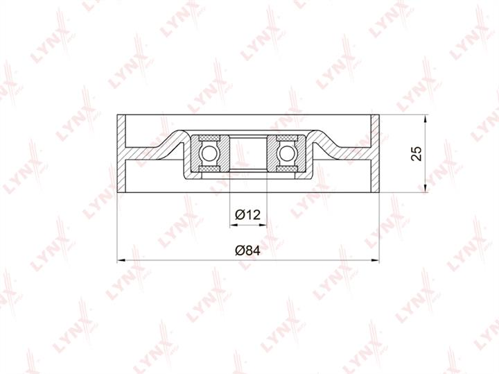 LYNXauto PB-5015 V-ribbed belt tensioner (drive) roller PB5015