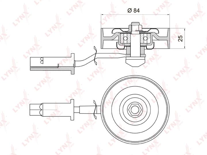 LYNXauto PB-5019 V-ribbed belt tensioner (drive) roller PB5019