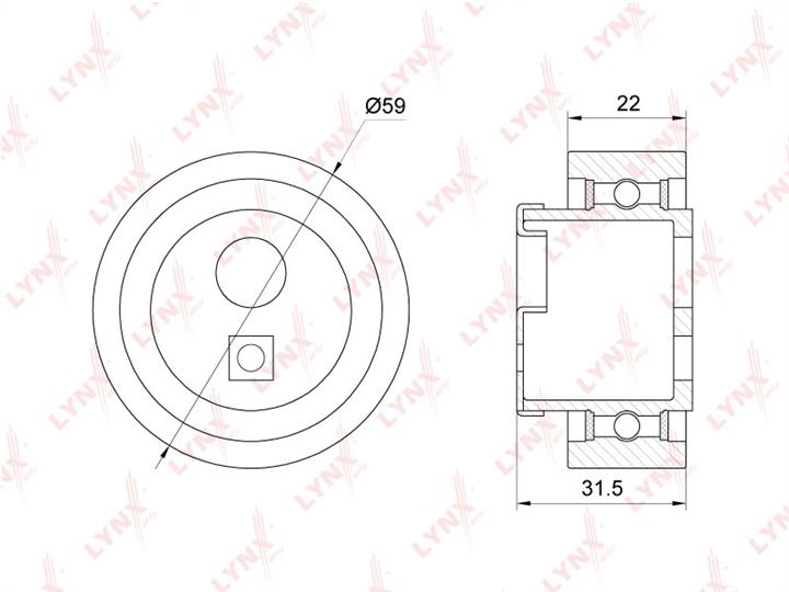 LYNXauto PB-1083 Tensioner pulley, timing belt PB1083