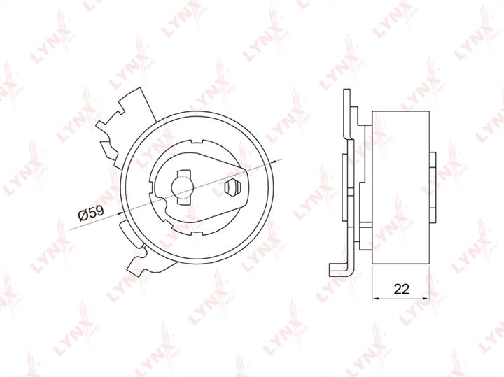 LYNXauto PB-1048 Tensioner pulley, timing belt PB1048