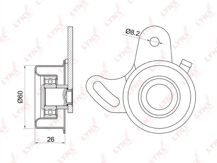 LYNXauto PB-1023 Tensioner pulley, timing belt PB1023