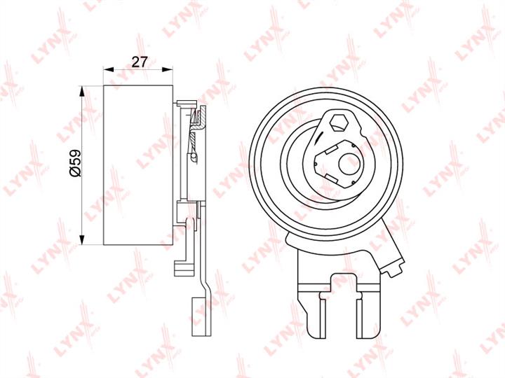 LYNXauto PB-1243 Tensioner pulley, timing belt PB1243