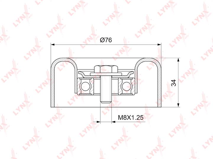 LYNXauto PB-5131 V-ribbed belt tensioner (drive) roller PB5131