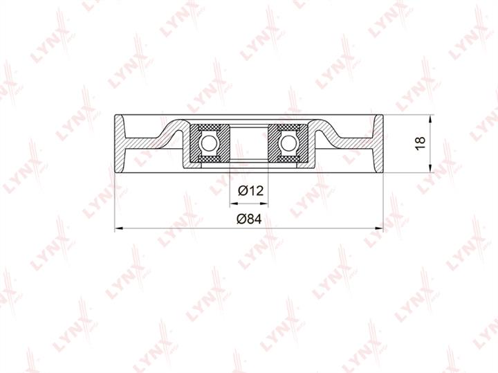 LYNXauto PB-5041 V-ribbed belt tensioner (drive) roller PB5041