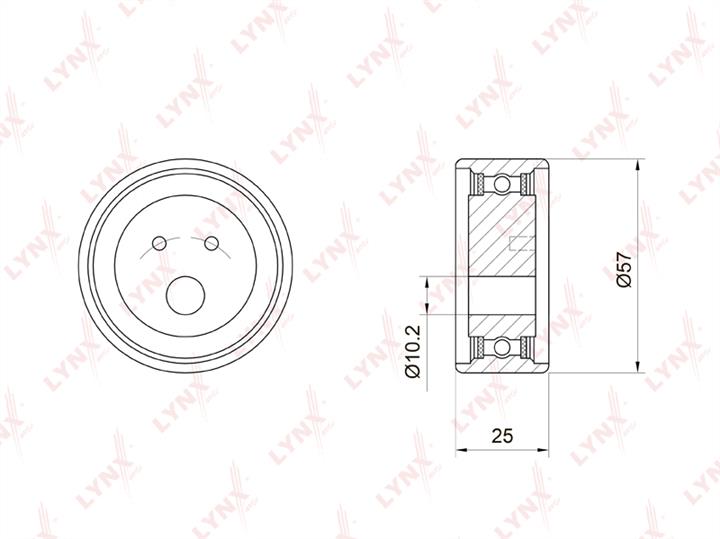 LYNXauto PB-1034 Tensioner pulley, timing belt PB1034