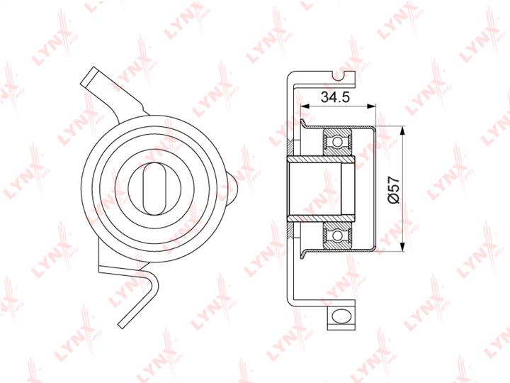 LYNXauto PB-1119 Tensioner pulley, timing belt PB1119