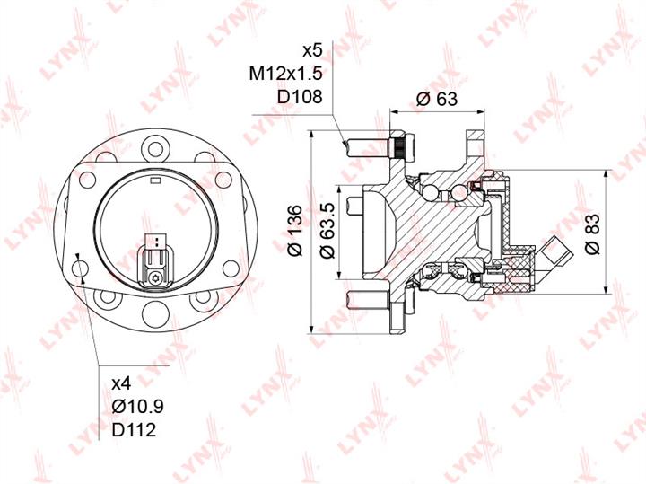 LYNXauto WH-1226 Wheel bearing kit WH1226