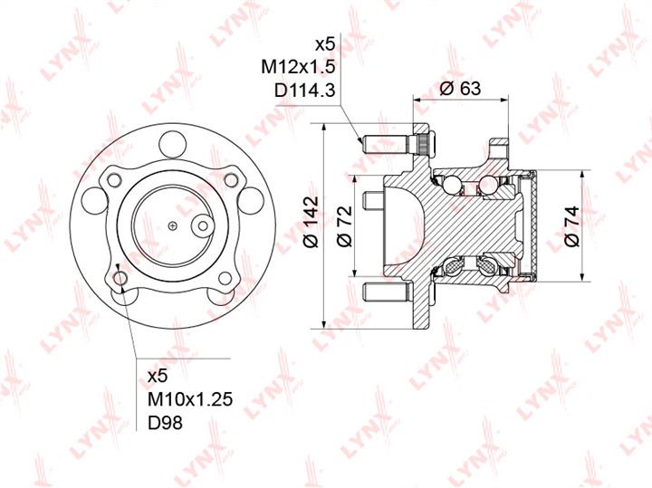 LYNXauto WH-1368 Wheel bearing kit WH1368