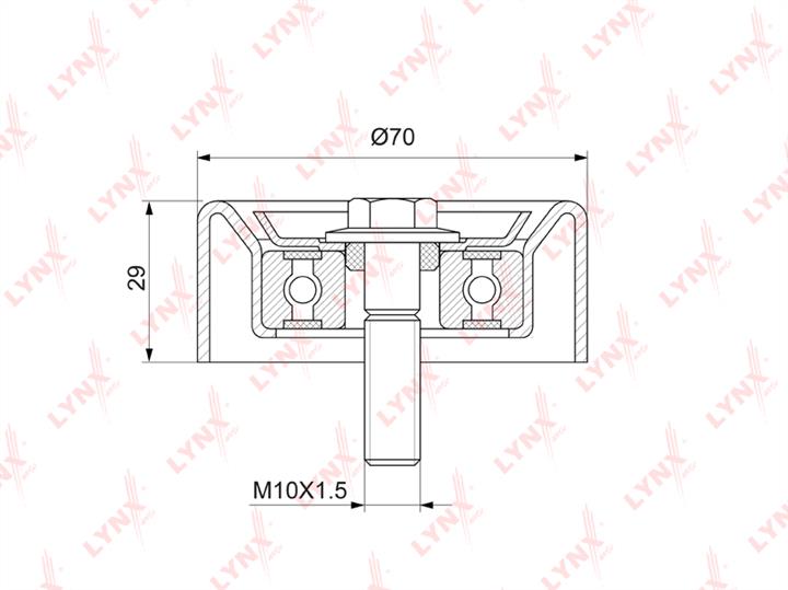 LYNXauto PB-7207 V-ribbed belt tensioner (drive) roller PB7207