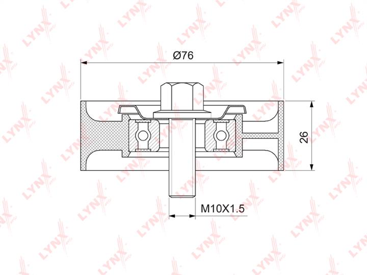 LYNXauto PB-5349 V-ribbed belt tensioner (drive) roller PB5349