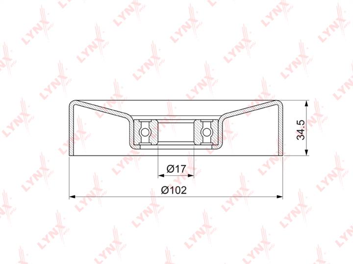 LYNXauto PB-5373 V-ribbed belt tensioner (drive) roller PB5373