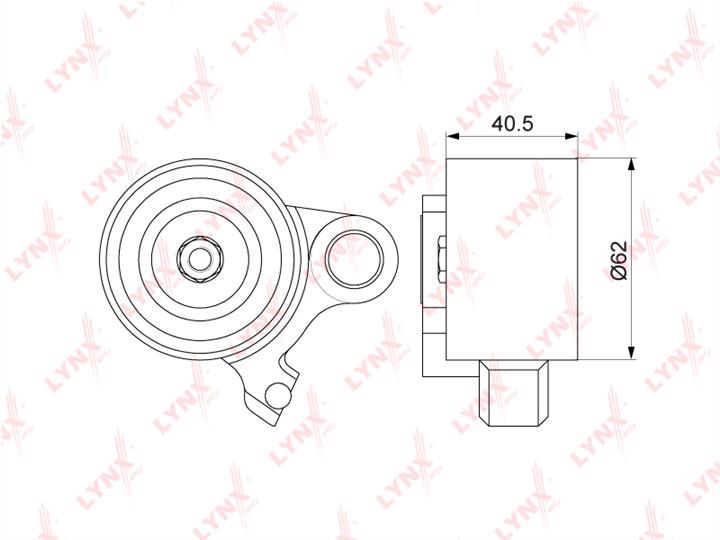 LYNXauto PB-1206 Tensioner pulley, timing belt PB1206