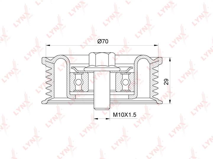LYNXauto PB-5142 V-ribbed belt tensioner (drive) roller PB5142