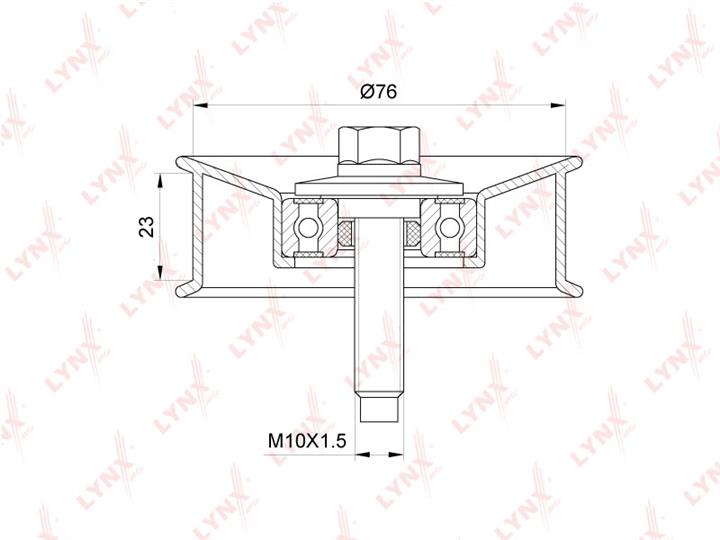 LYNXauto PB-7236 V-ribbed belt tensioner (drive) roller PB7236