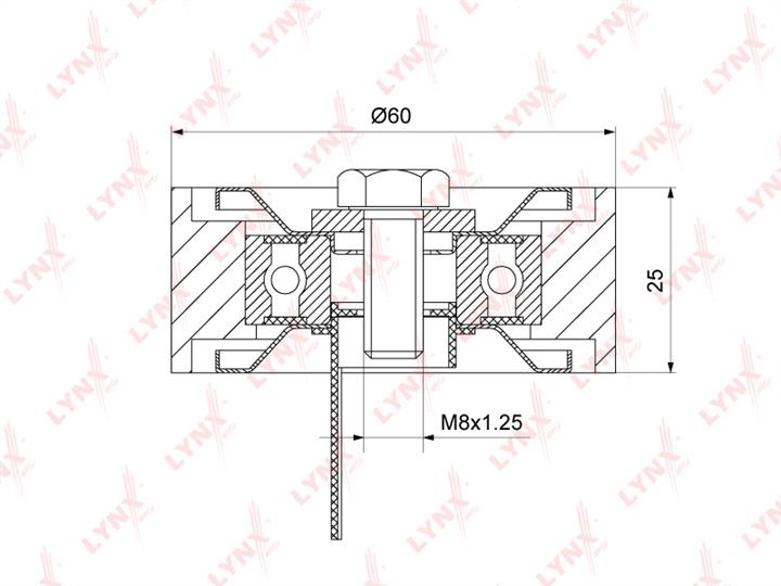 LYNXauto PB-7232 V-ribbed belt tensioner (drive) roller PB7232
