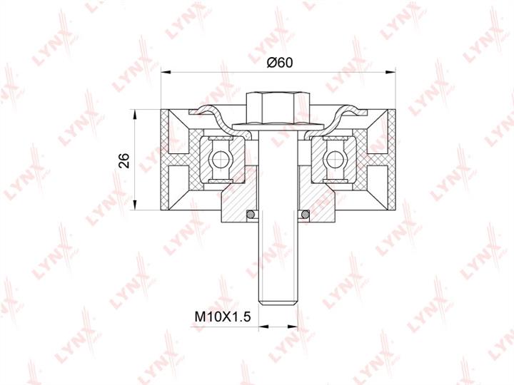 LYNXauto PB-7145 V-ribbed belt tensioner (drive) roller PB7145