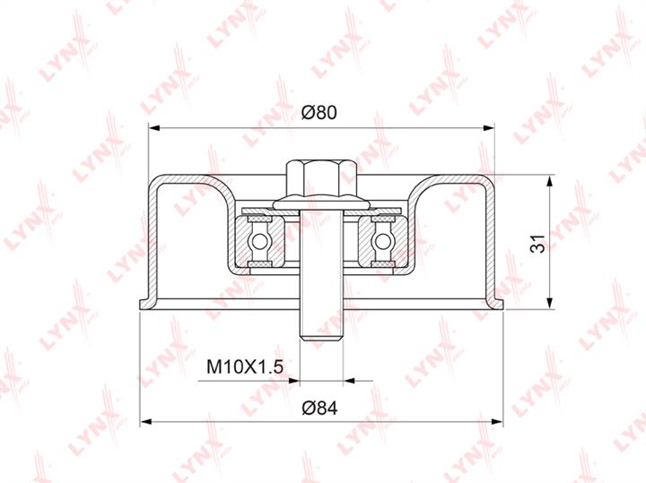 LYNXauto PB-5141 V-ribbed belt tensioner (drive) roller PB5141