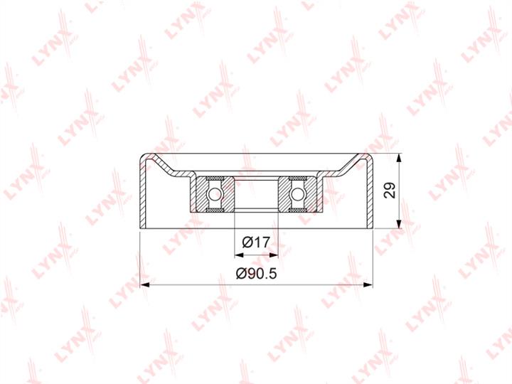 LYNXauto PB-5370 V-ribbed belt tensioner (drive) roller PB5370