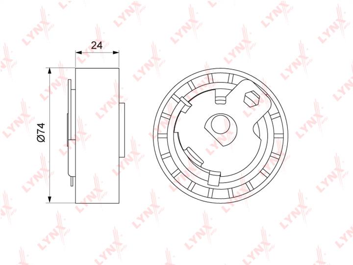 LYNXauto PB-1176 Tensioner pulley, timing belt PB1176