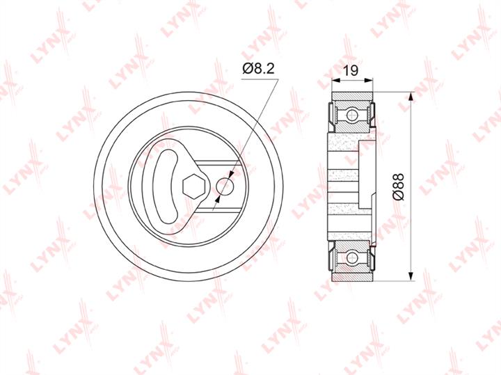 LYNXauto PB-5073 V-ribbed belt tensioner (drive) roller PB5073